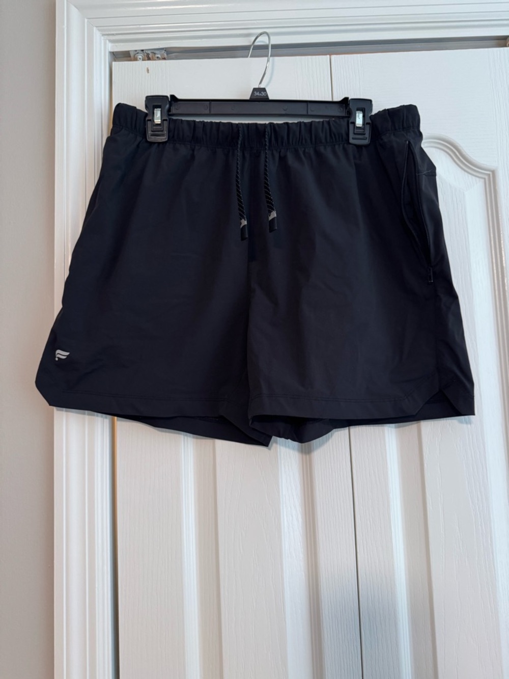 Fabletics Men's Black Athletic Shorts with Drawcord